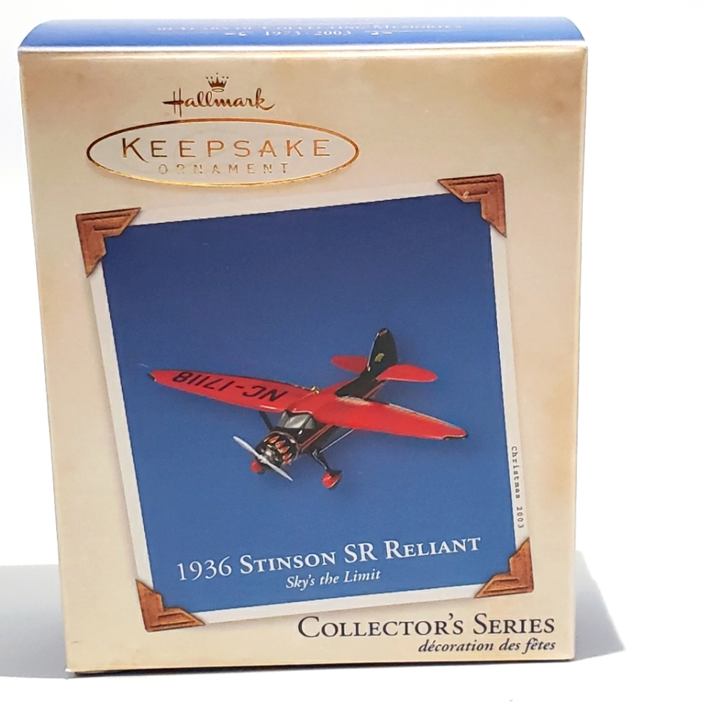 Vintage Hallmark Keepsake Ornament:1936 Stinson SR Reliant, Sky's the Limit